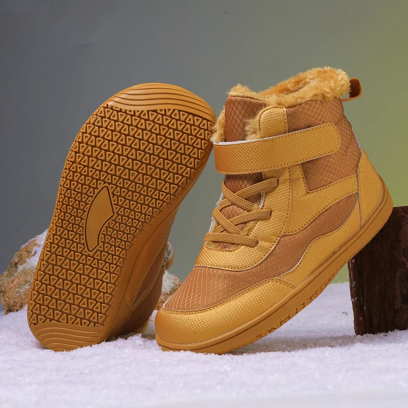Kids Wide Toe Barefoot Snow Boots | Boys/Girls Winter Minimalist Sneakers | Girls Boys Warm Boot Toddler Little Big Kids