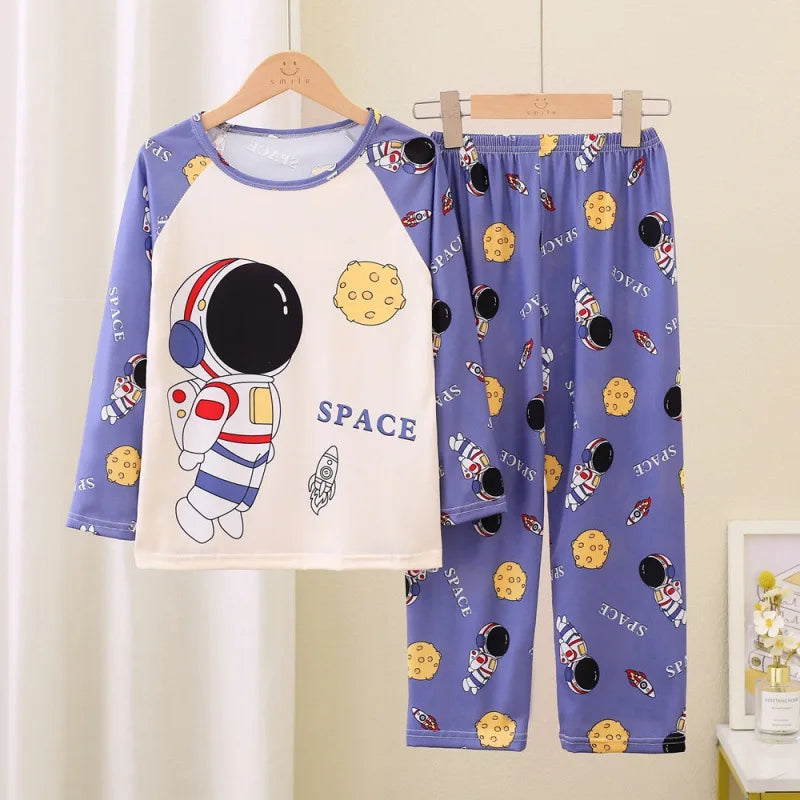 Stitch Boys and Girls Pajamas Minnie Pijama Stitch Niña Autumn Winter Soft Kids Pjs Girls Pajamas Mickey Mouse Homewear