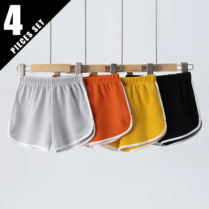 4/1 Pcs Children's Summer Solid Color Basic Small Hot Pants Boys Sports Casual Shorts Girls Fashion Joker Comfortable Beach Pant