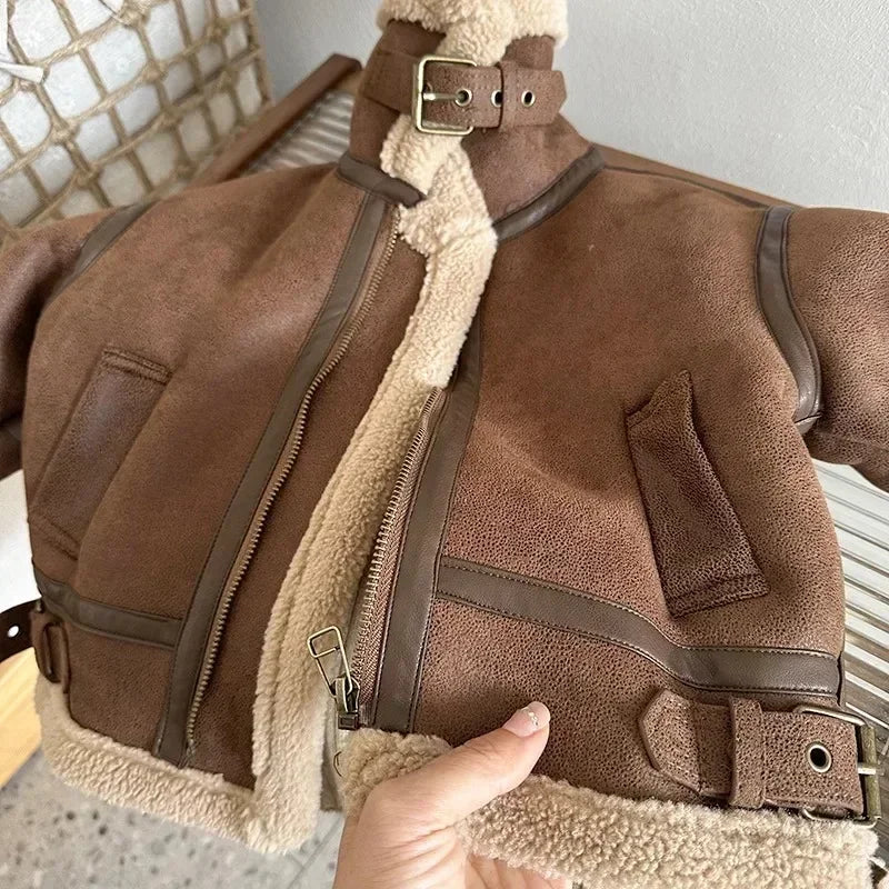 Kids Velvet Fleece Winter Jacket