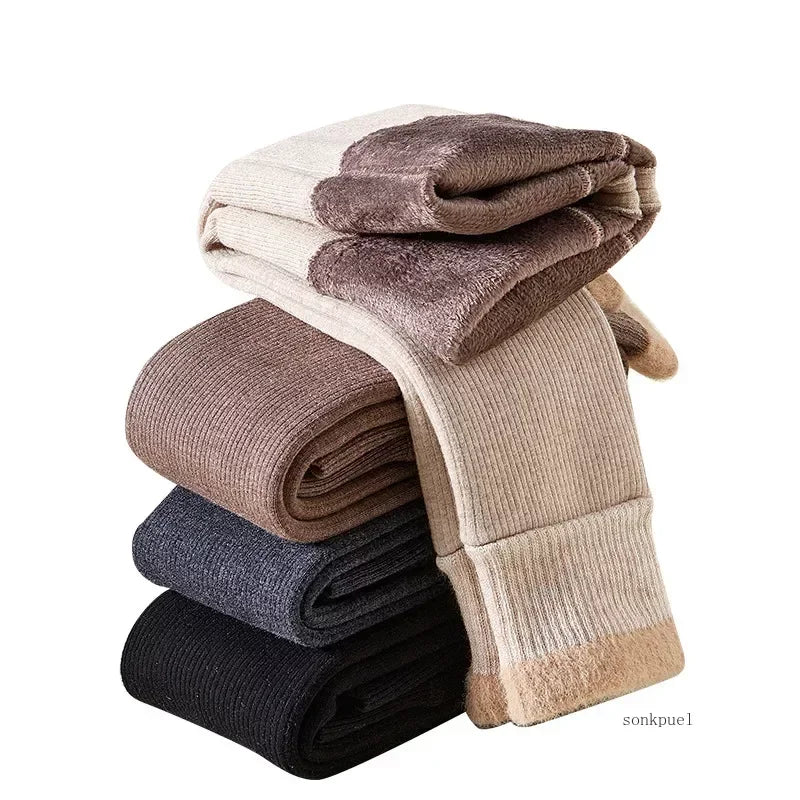 2023 Autumn Winter Baby Girls Pant Baby Cotton Warm Leggings Children's Velvet Pants Solid Trousers Kids Clothes Korean Style