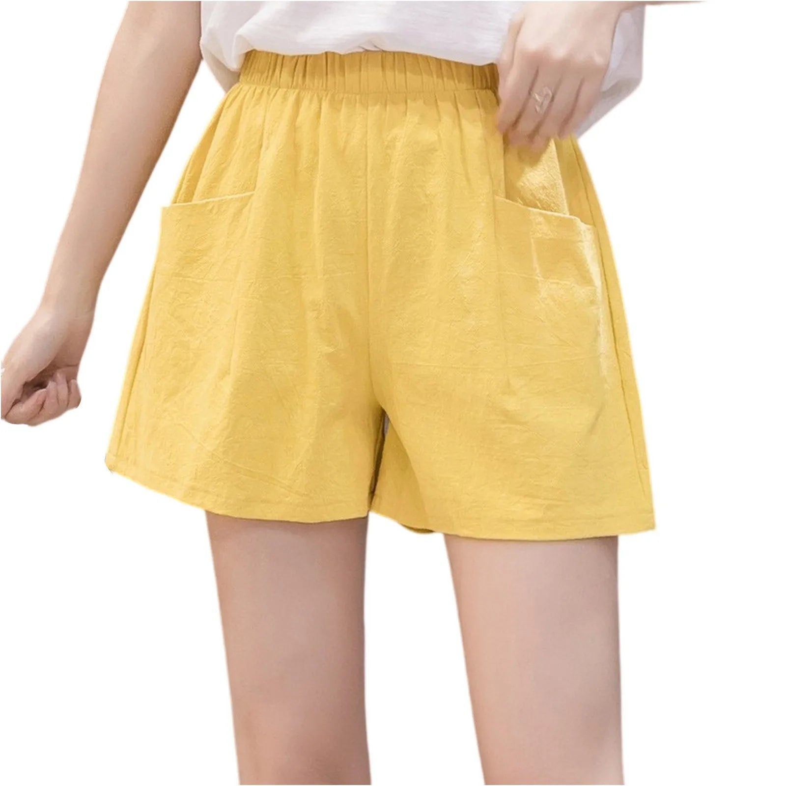 Children's summer loose shorts pocket high waist sports shorts thin baggy short pants comfortable casual girls shorts,9-14Y