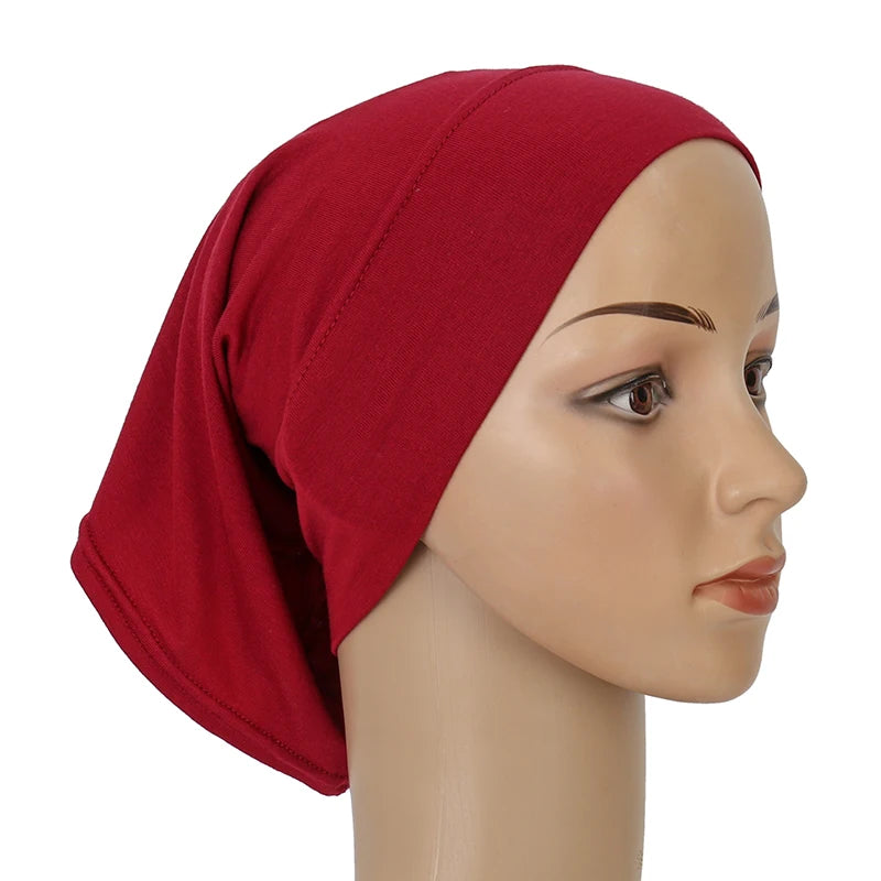 Cotton Modal Inner Hijab Undercap Muslim Turban Islam Underscarf Hijab Bonnet Soft Stretch HIjabs Tube Cap Turbante Mujer Hat