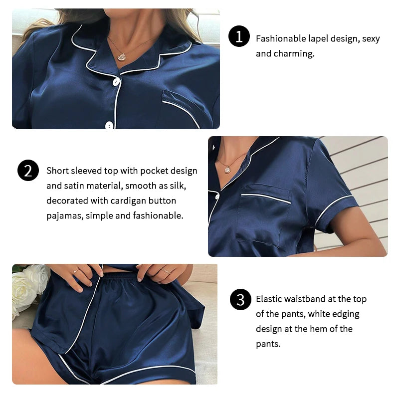 Button-Down Top & Shorts Pajamas