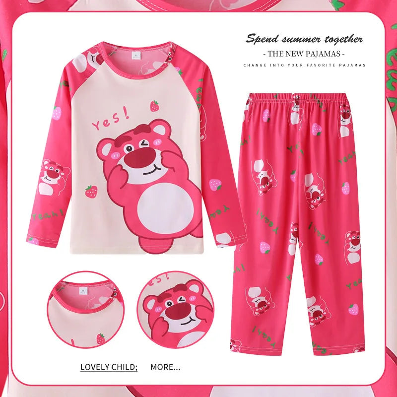 Full Sleeve Boys Stitch Pajama Sets Soft and Comfortable Baby Pajamas Kids Pyjamas Children's Sleepwear Loungewear for 2 to 14Yr
