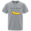 Summer Men's T-shirt High Quality 100%Cotton Funny Banana Printing Loose O-neck Men Short Sleeve Casual For Male T-shirt Top Tee