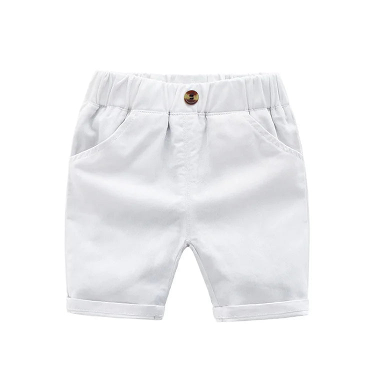 2025 Little Boy Chic Shorts Casual Clothing 1-6Yrs Children Summer Elastic Waist Trousers Knee Length Pants  Cool Kid Britches