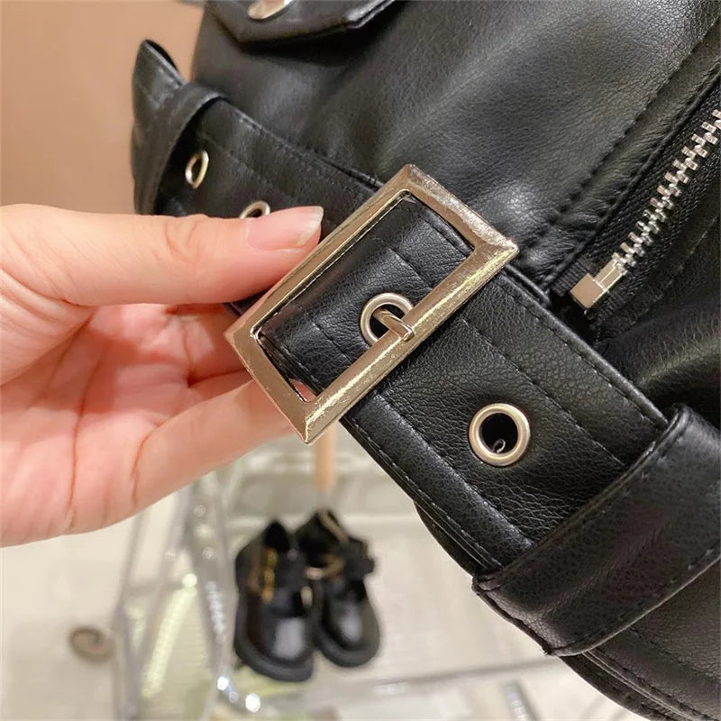 Boys Handsome Leather-Look Jacket