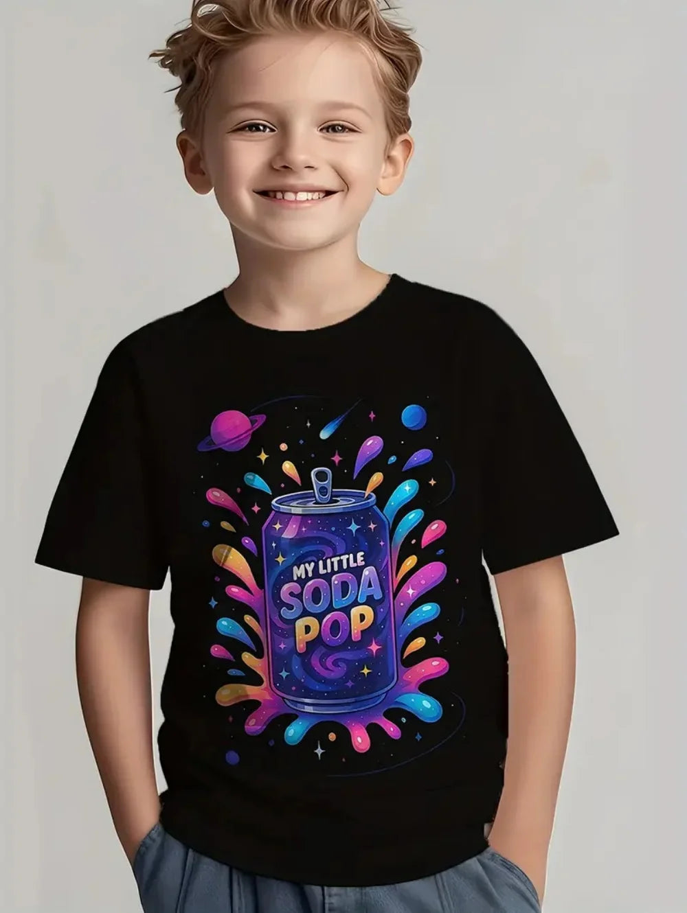 My Little Soda Pop T-Shirt for Kids K-Pop Music Korean Anime T-Shirt Rap Hip Hop Girl Clothes Gift Cute Saying Tee Children Top