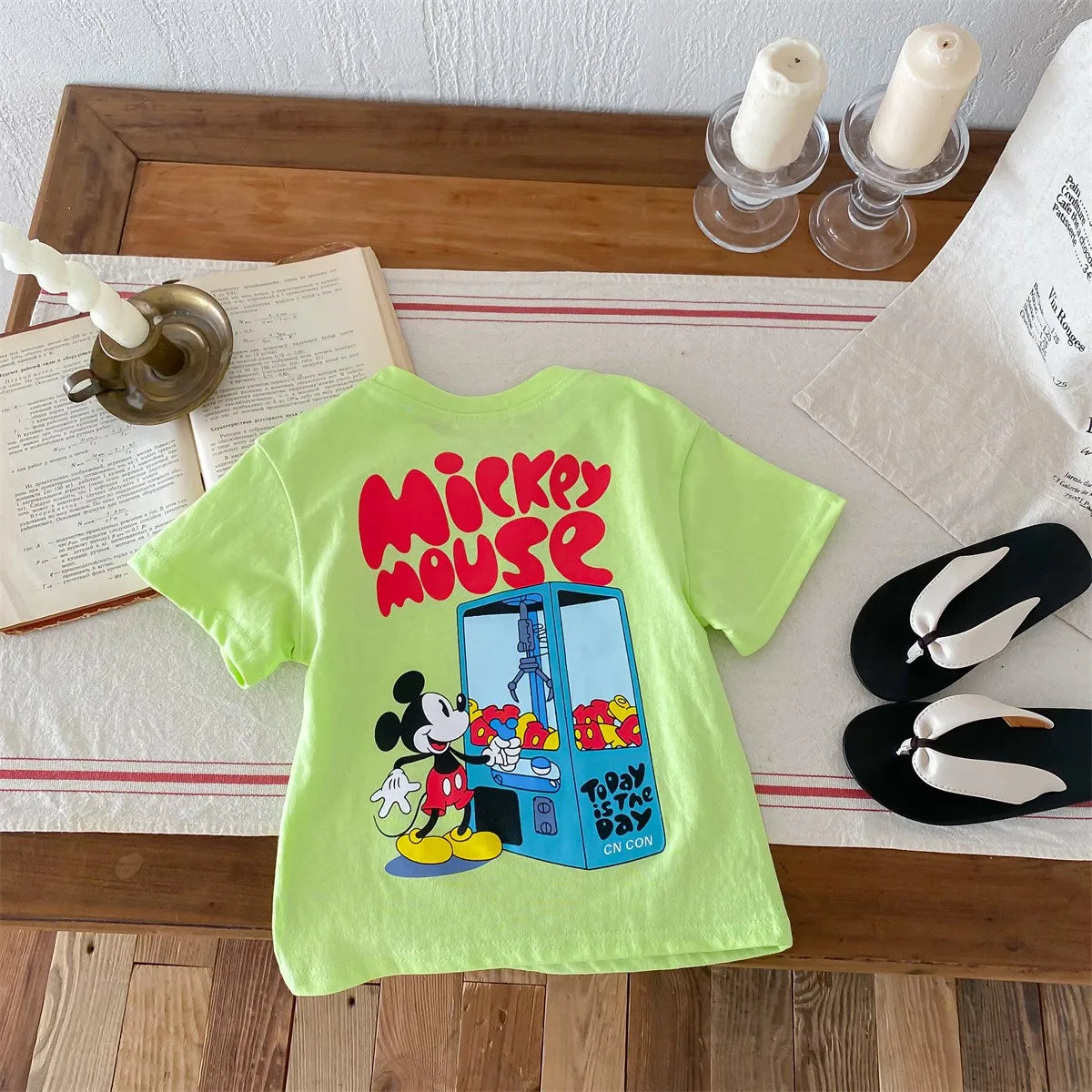 Mickey Kids Clothing Tees Summer Printed Cartoon