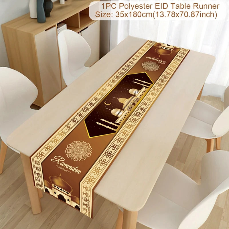 Ramadan Decoration Table Runner EID Mubarak Decor For Home Tablecloth Ramadan Kareem Islamic Muslim Party Eid Al Adha Gifts 2026