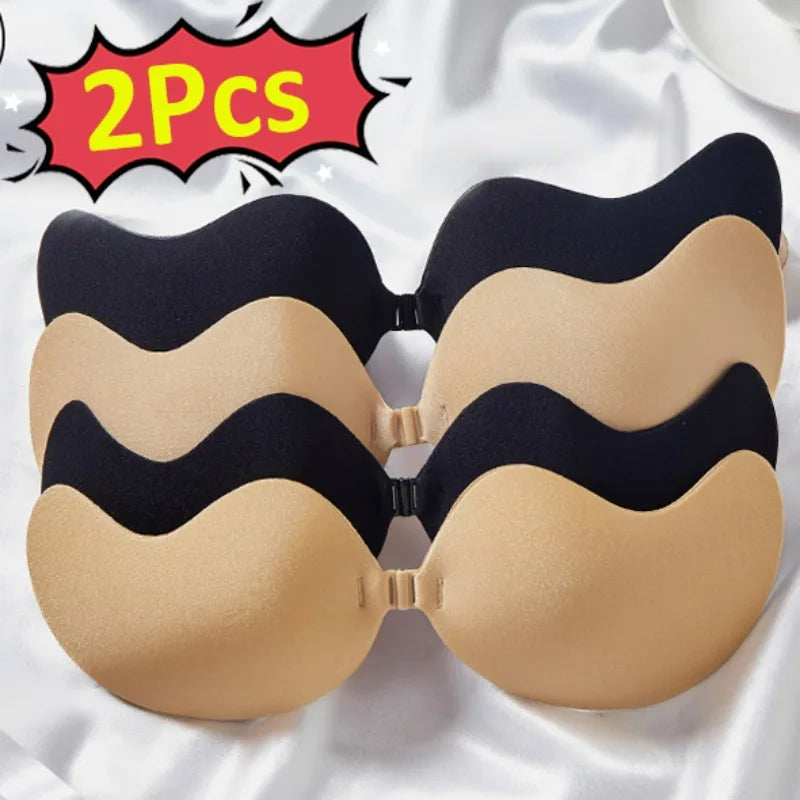 Hot Reusable Silicone Nipple Cover Self Adhesive Invisible Push Up Bra Pasties Stickers Breast Strapless Bras Women Underware