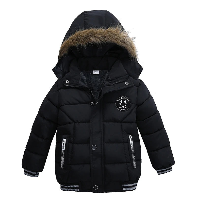 Boys Hooded Winter Jacket (2–6Y)