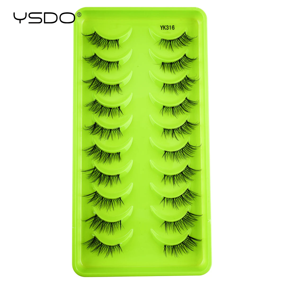 YSDO Half Lashes 3/10 Pairs Natural Long 3D Fuax Mink False Eyelashes Makeup Soft Wispy Short Half Eyelashes Faux Cils Maquiagem