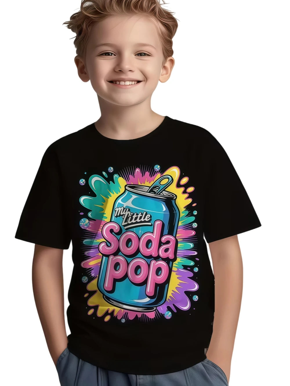 My Little Soda Pop T-Shirt for Kids K-Pop Music Korean Anime T-Shirt Rap Hip Hop Girl Clothes Gift Cute Saying Tee Children Top