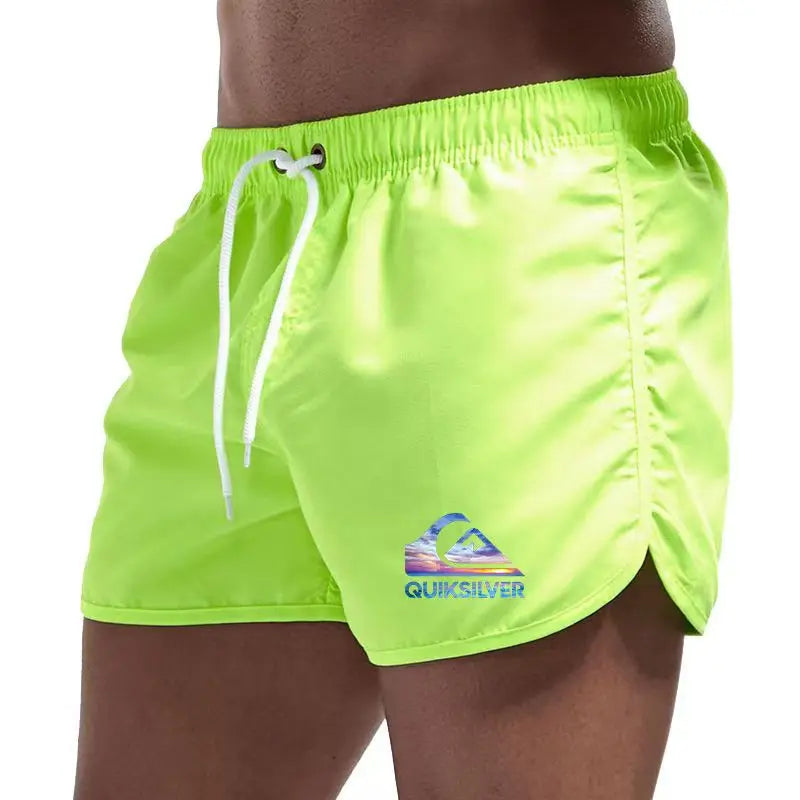 Men's Bathing Suit Pocketed Drawstring Breathable Quick Dry Swim Trunks Board Shorts for Surfing Beach Summer
