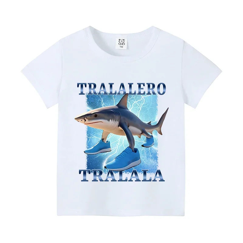 Italian Brainrot Animals Kids T-shirt Cappuccino Assassino