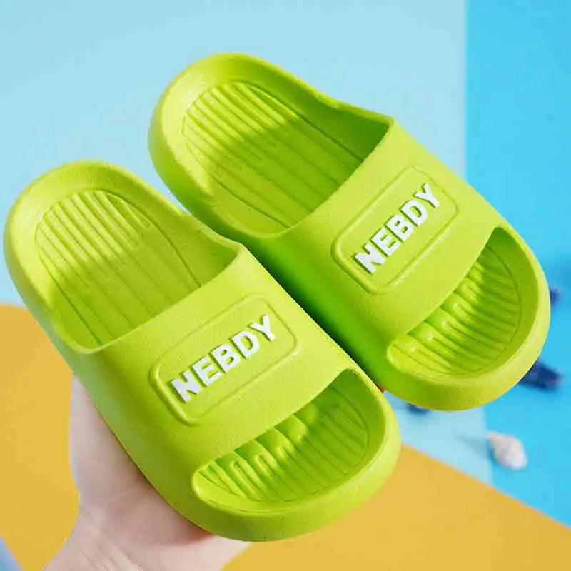 Children's Slippers for Summer Boys and Girls Indoor Bathroom Soft-Soled Thickened Anti-Slip Baby Slippers and Cool Sandals