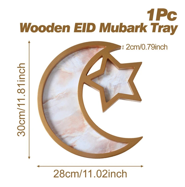 Ramadan Decoration Candy Snacks Tray EID Mubarak Decoration 2026 For Home Ramadan Kareem Islamic Muslim Party Eid Al Adha Gifts