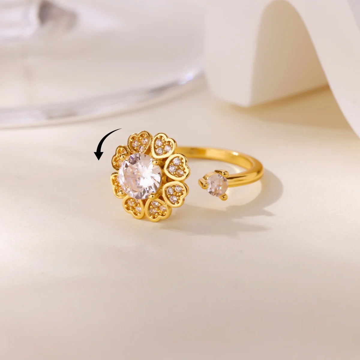 Geometric Hollow Anillos For Women Gold Color Star Rings Fashion Tiny Sparkling Zirconia Ring Party Elegant Punk Jewelry Gifts
