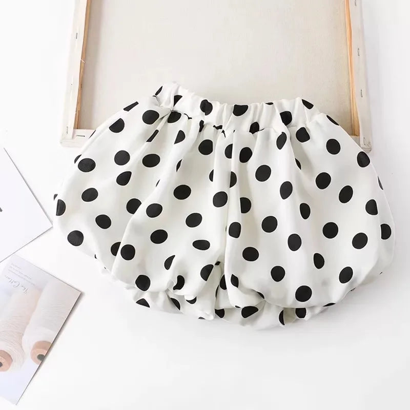 MILANCEL New Summer Girls Shorts Kids Cute Big Dots Bloomer Children Casual Pants