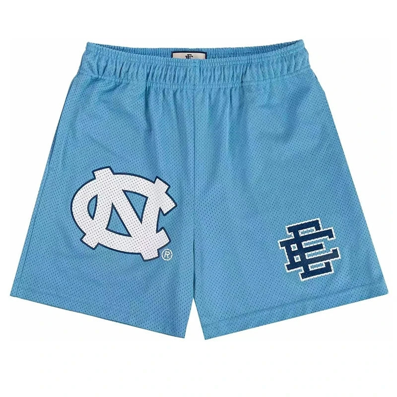 New Summer EE Eric Emanuel Basic Mesh Short Classic Floral Printed Gym Shorts Men's Gym Basketball Sports Casual Shorts Men