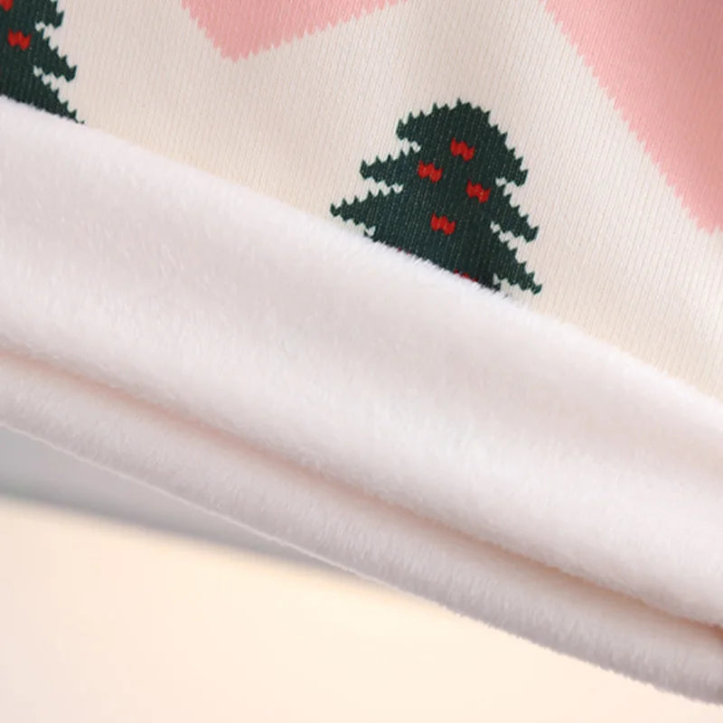 Girls' Sweater Thickened Autumn/Winter New Fashionable Versatile Children's Knitted Sweater Girls' Top Sweet and Cute