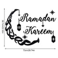 Eid Mubarak Gold Acrylic Wall Sticker Ramadan Kareem Large Mirror Wall Decal for Home Room Decoration 2026 Islamic Muslim Gifts