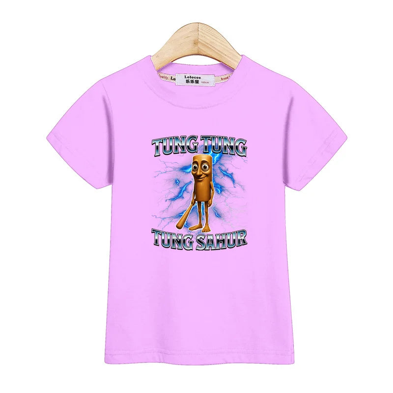 Children Summer Shirt Italian Brainrot Cartoon