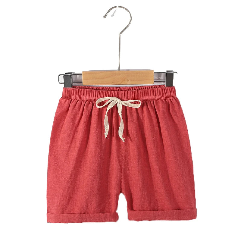 2 4 6 8 10 Years Boys Shorts Kids Sport Pant Baby Summer Clothes Children Linen Soft Cotton Shorts Newborn Toddler Casual Shorts