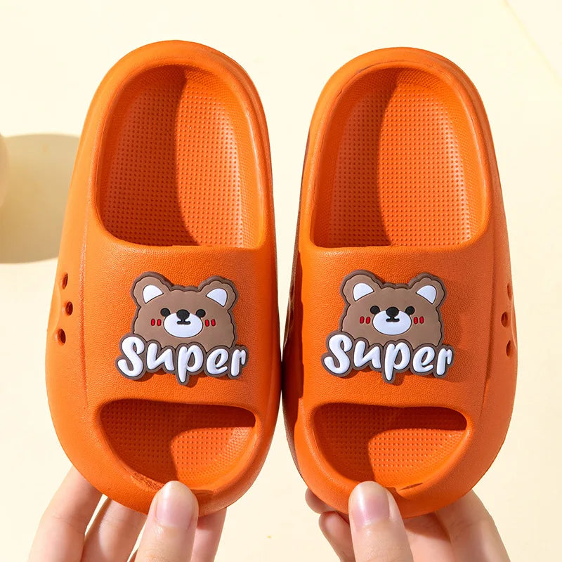 EVA Children's Slippers Cute Cartoon Boys and Girls' Toddler Bean Shoes Medium and Large Kids' Parent-Child Summer Sandals
