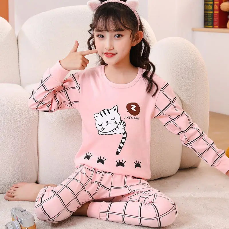 Toddler Boys Pajamas Sets for Teenagers 2 to 3 4 5 6 7 8 9 10 11 12 13 14 Years Autumn Winter Cotton Green Dinosaur Kids Pijamas