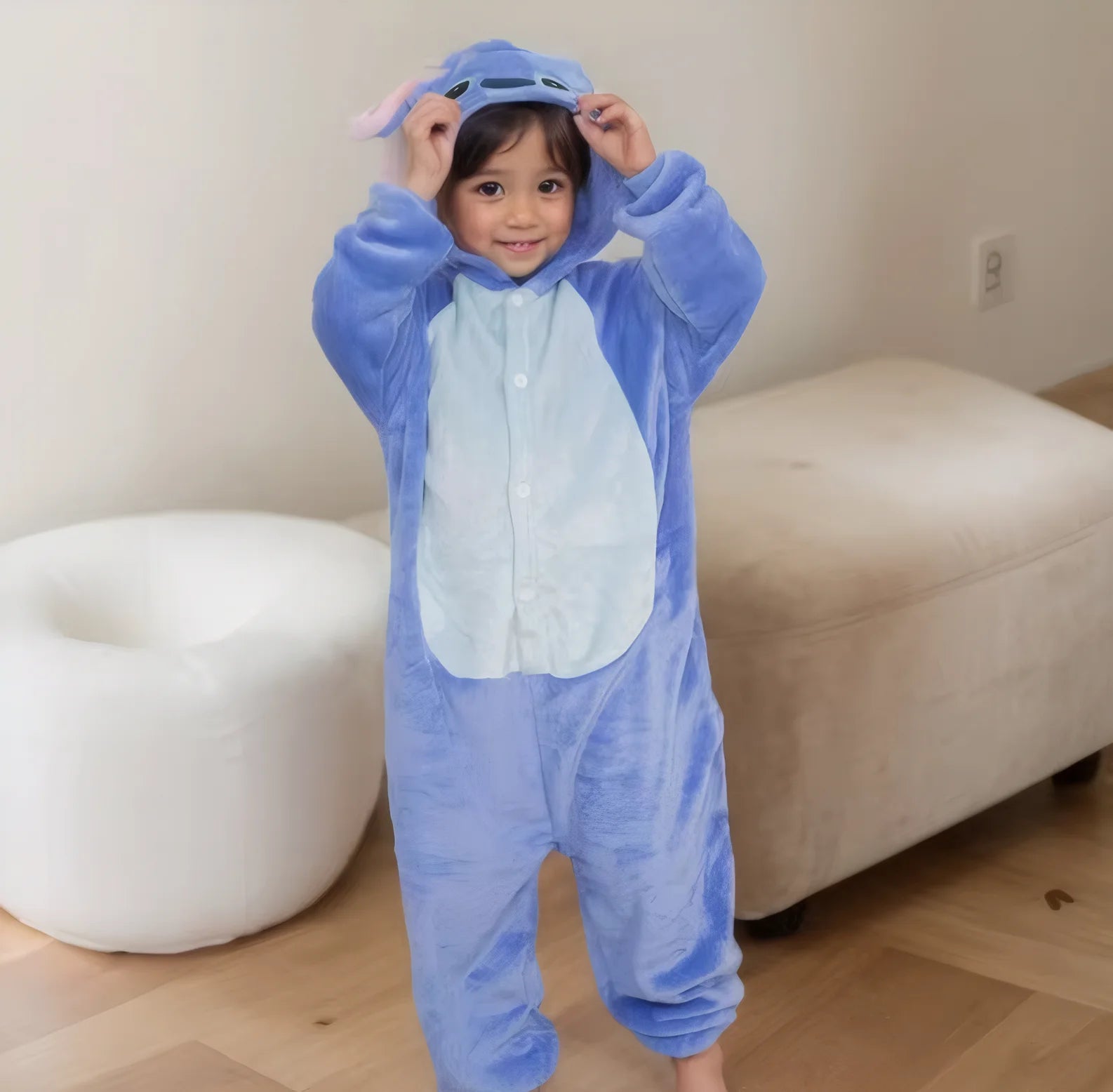 Lilo Stitch Cosplay Costume Boys Girls Spiderman Pajamas Plush Winter Warm Clothes for Boys Girls Hooded Pajamas Onesies