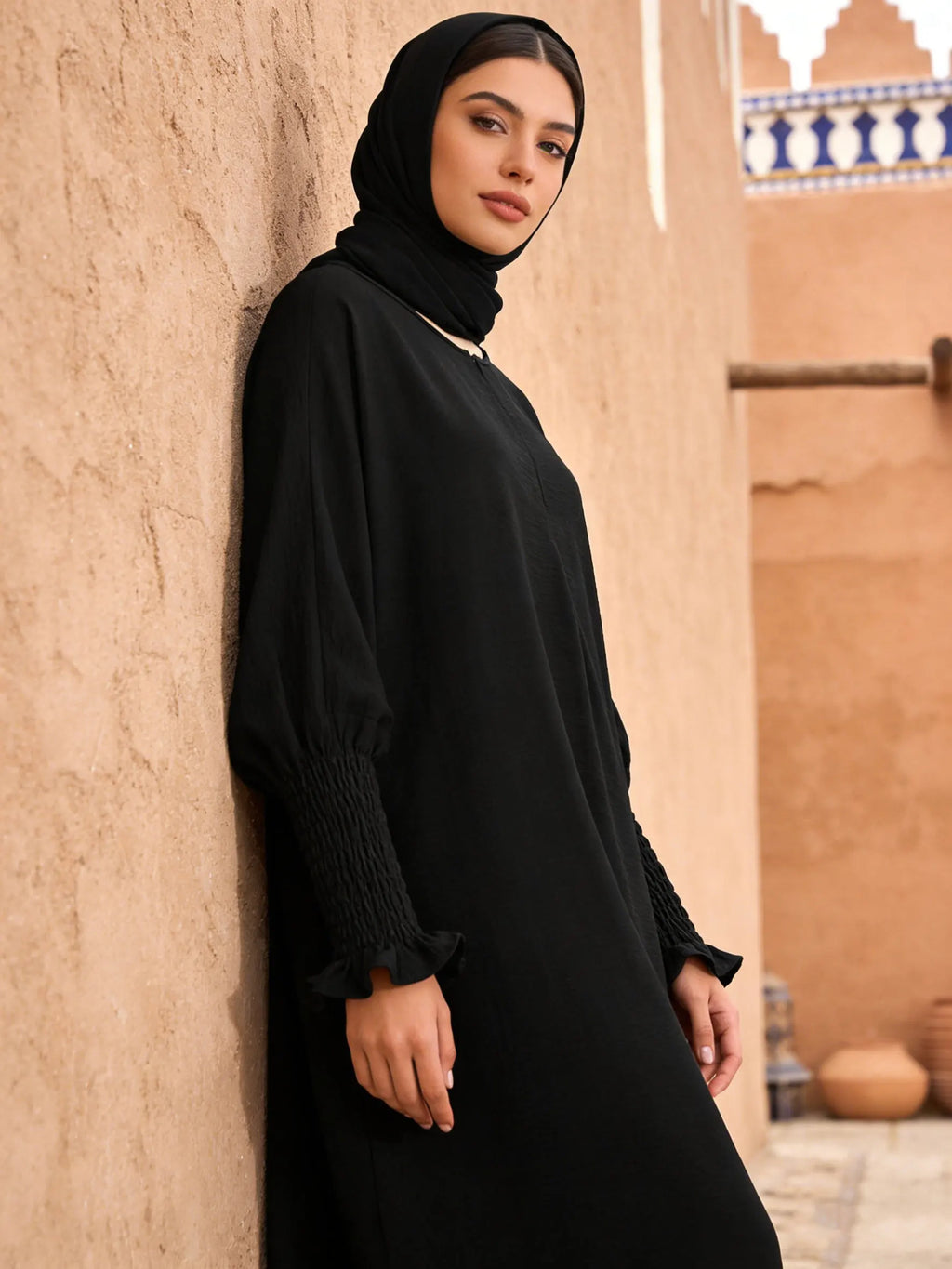 Minimalist Black Front-Zip Plain Abaya Maxi Dress Women Muslim Egyptian Kaftan Ramadan Jalabiya Islam Saudi Arabic Outfits 2025