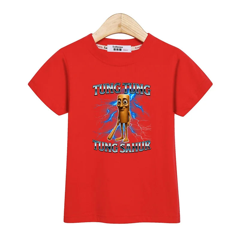 Children Summer Shirt Italian Brainrot Cartoon