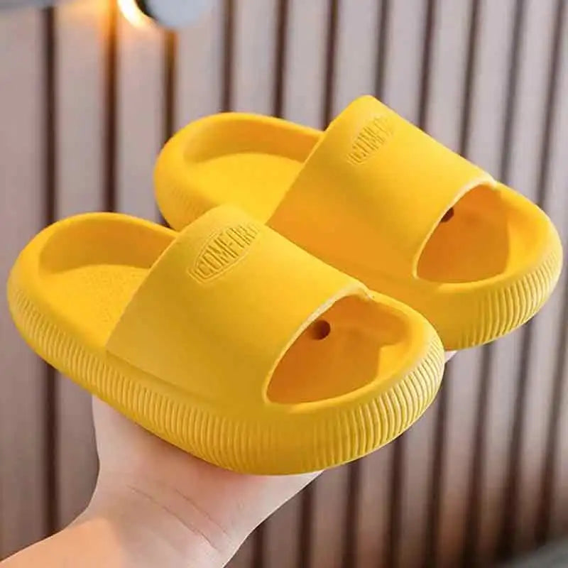 Children's Slippers for Summer Boys and Girls Indoor Bathroom Soft-Soled Thickened Anti-Slip Baby Slippers and Cool Sandals