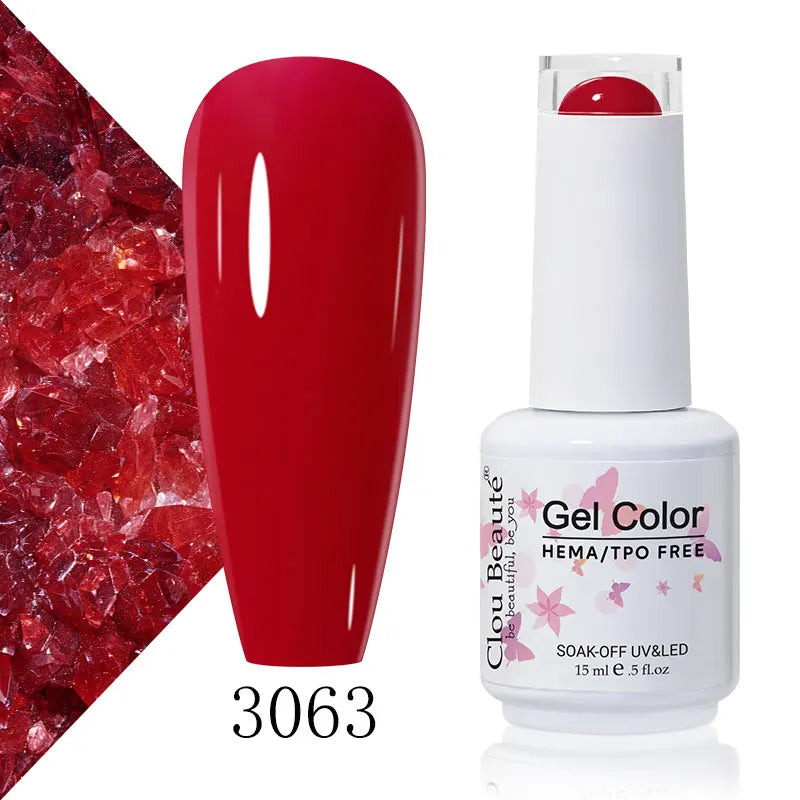 Clou Beaute 56 Colors Gel Nail Polish Pastal Pink Green Lavender UV Nail Gel Soak Off UV Varnish Macaron Gel Paint 15ml Nail Art