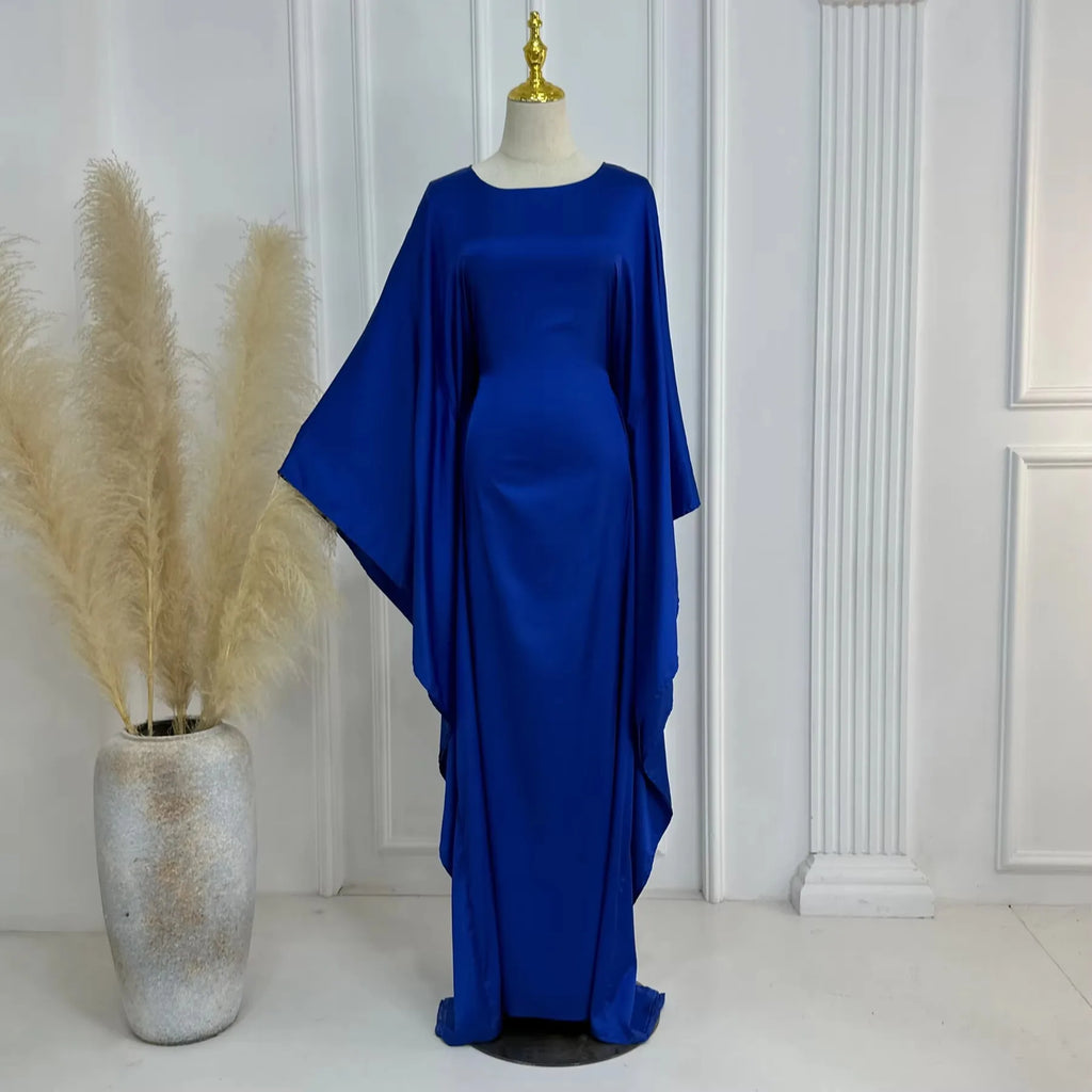 Comfortable Classic Abaya 2025 Islamic Clothing Satin Fabric Batwing Kaftan Women's Dresses Modest Abaya Women Muslim Dress