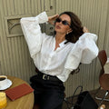 Women’s White Oversize Cotton Blouse