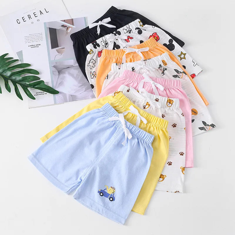 1pcs Pure Cotton Summer Kids Shorts Boys Girls Solid Color Short Baby Casual Pant Children Short Pant  Sport Clothing Outwear