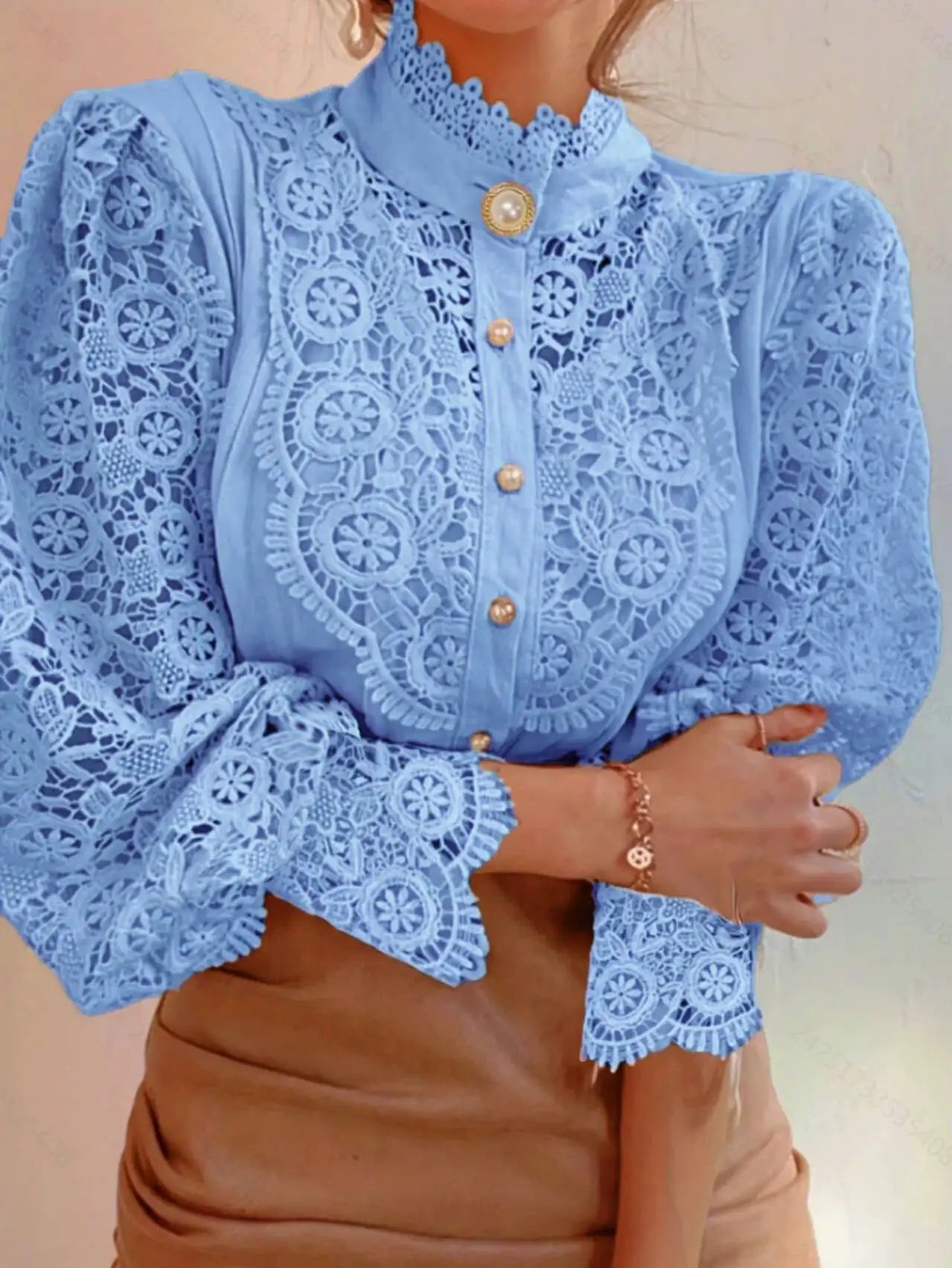 Women’s Long Sleeve Lace Blouse