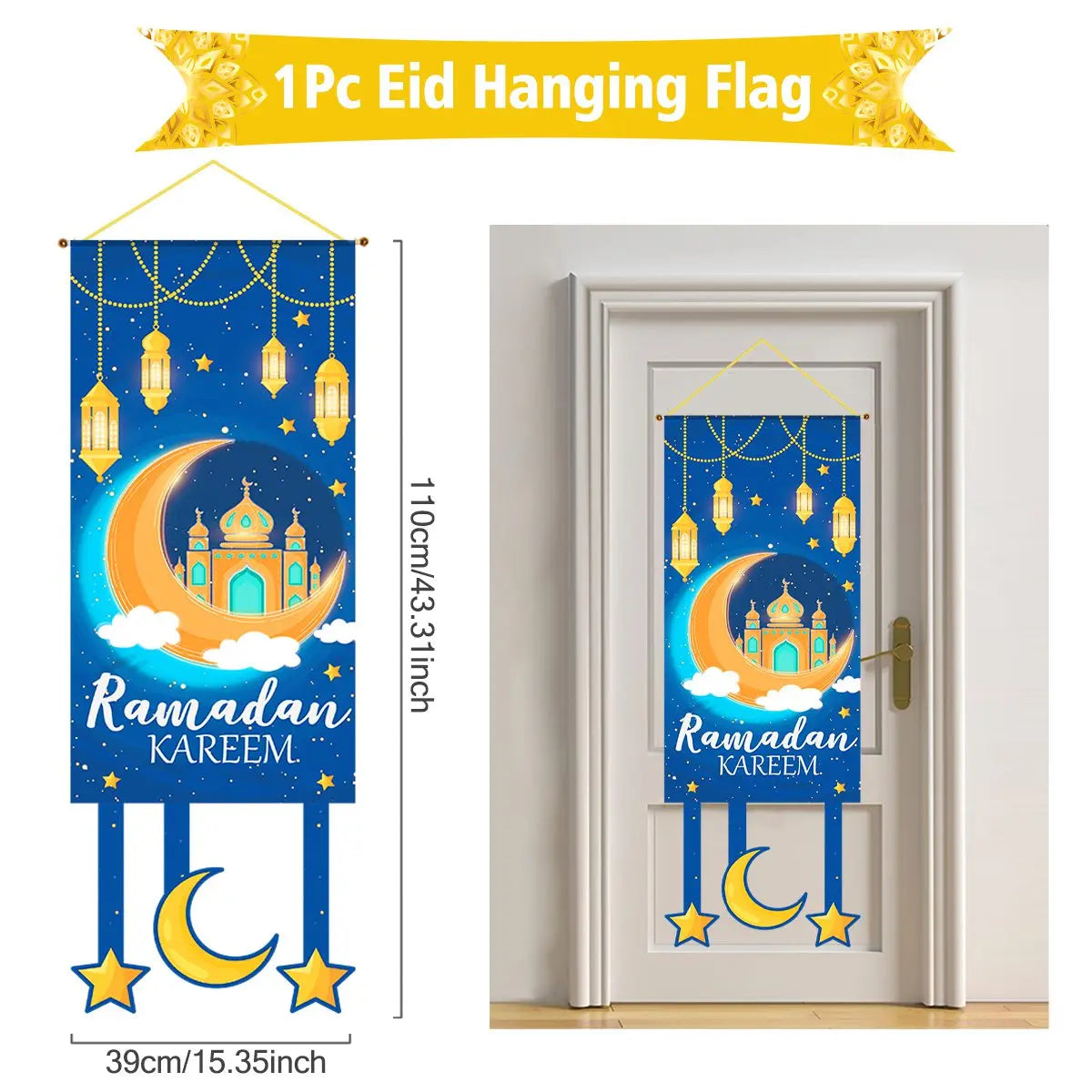 Ramadan Kareem Hanging Flag Ramadan Decoration 2026 For Home Eid Mubarak Ramadan Kareem Islamic Muslim Party Eid Al Adha Gifts
