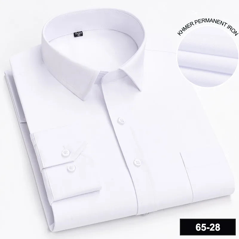 Men's Long Sleeve Shirt High-quality Fashion Casual Print Plaid Stripe Single Pocket Fit Business Formal Office Four Season Top