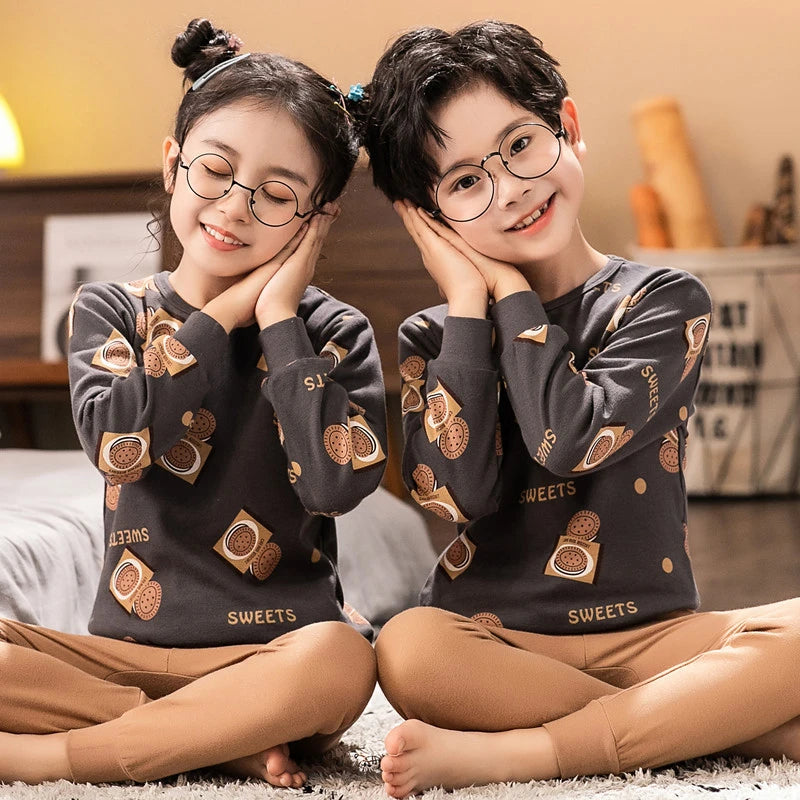 Toddler Boys Pajamas Sets for Teenagers 2 to 3 4 5 6 7 8 9 10 11 12 13 14 Years Autumn Winter Cotton Green Dinosaur Kids Pijamas