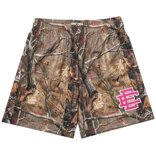 2025 New Summer EE Eric Emanuel  Basic Mesh Short Classic Floral Printed Gym Shorts Men's Gym Basketball Sports Beach Shorts
