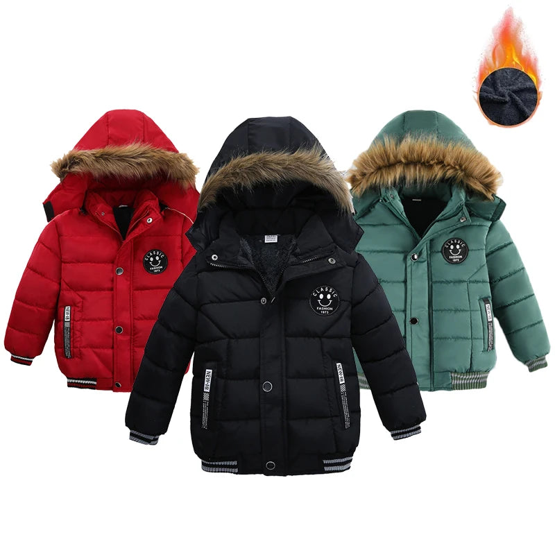 Boys Hooded Winter Jacket (2–6Y)