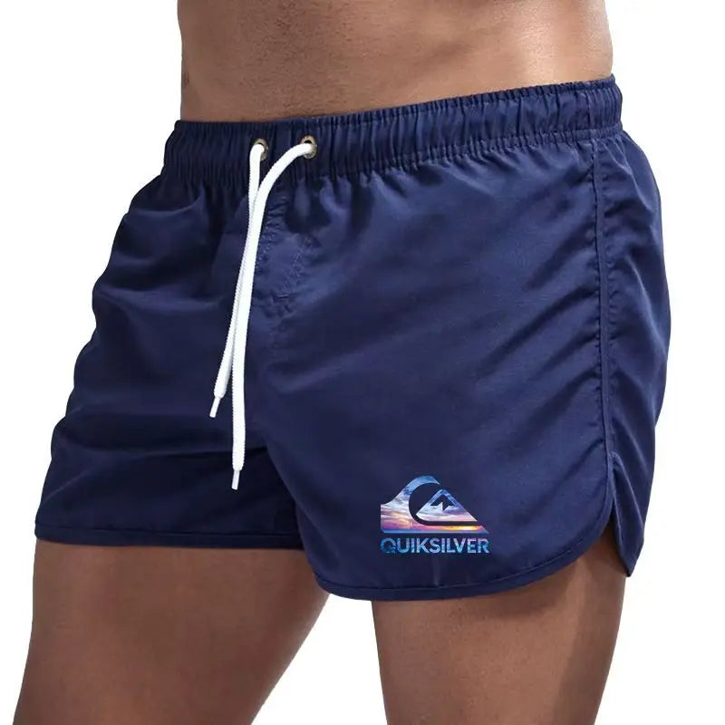 Men's Bathing Suit Pocketed Drawstring Breathable Quick Dry Swim Trunks Board Shorts for Surfing Beach Summer