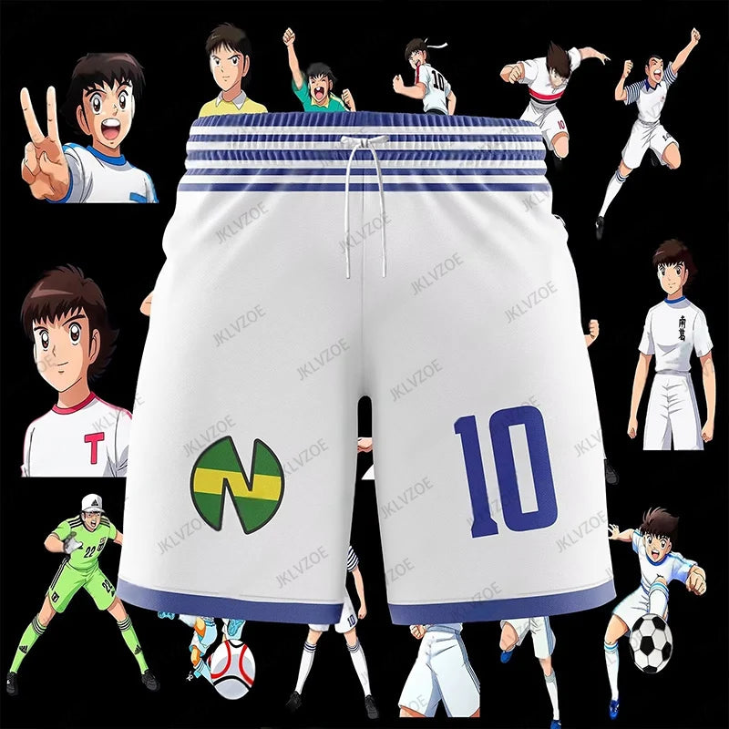 New Arriavl Summer Captain Tsubasa School Nansheng Olive And Benji Football Beach Short Pants Fitness Sports Kids/Adult Shorts