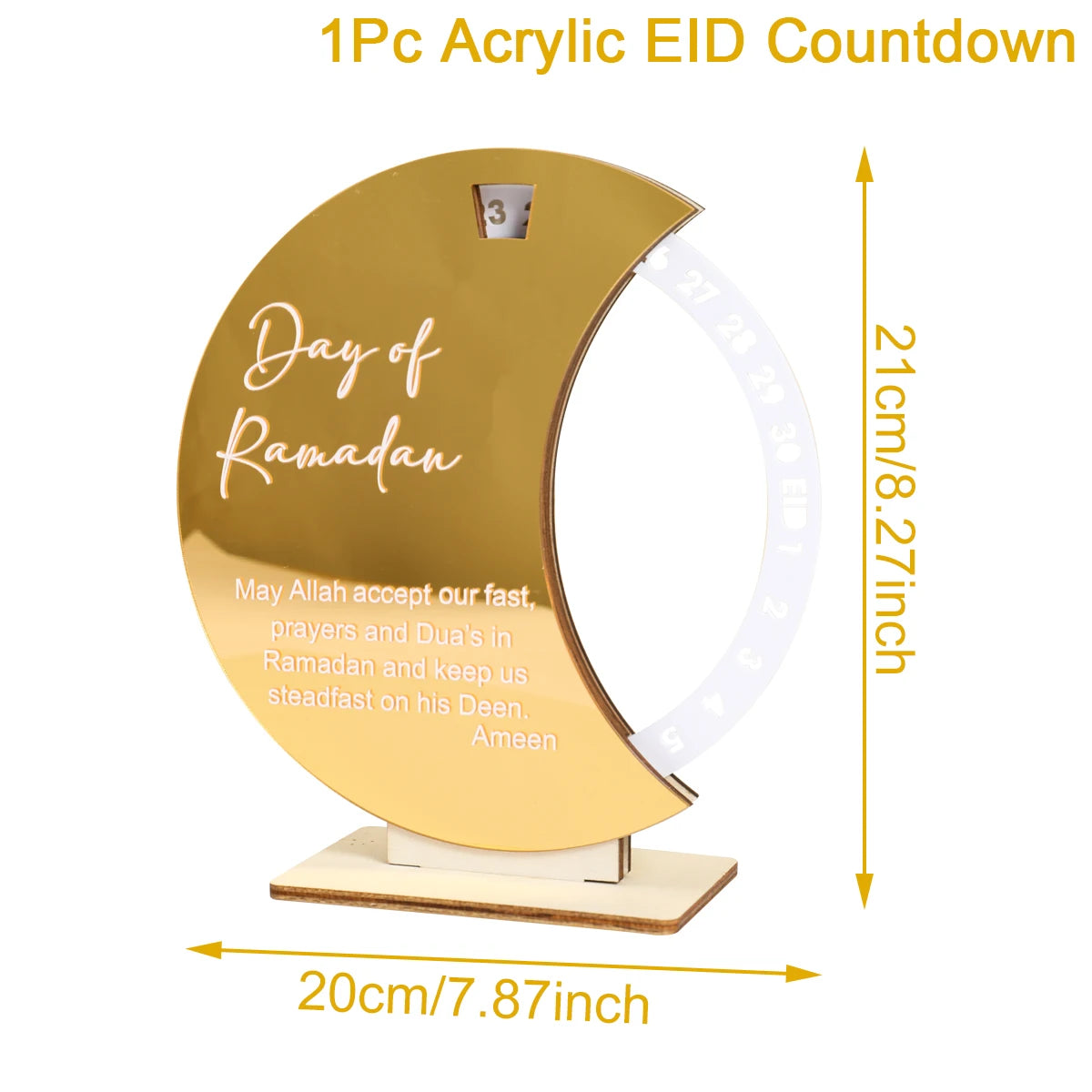 Ramadan Countdown Calendar Eid Mubarak Ornament Ramadan Decoration 2026 For Home Ramadan Kareem Islamic Muslim Party Decor Gifts