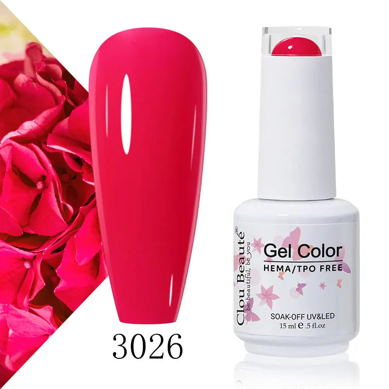 Clou Beaute 56 Colors Gel Nail Polish Pastal Pink Green Lavender UV Nail Gel Soak Off UV Varnish Macaron Gel Paint 15ml Nail Art